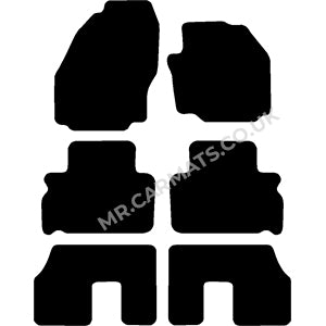 Ford S Max 7 Seat Mode (oval clips) 2010-2011 Car Mats