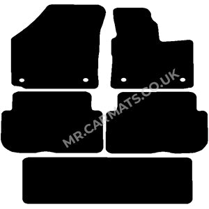Volkswagen Touran 7 seat 2010-2016 (round fixings) Car Mats