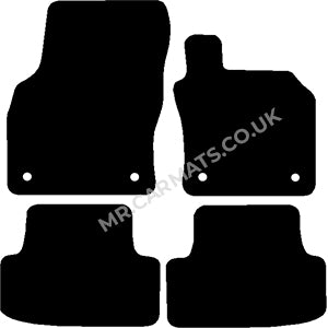 Audi A3 & S3 Hatchback 3dr 2012-2020 (4 Clips) Car Mats