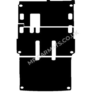 Volkswagen Transporter T5 Shuttle LWB Minibus 2004-2015 Minibus Mats (3 section rear))