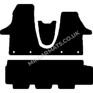Volkswagen Transporter T6.1 Van 2019-2025 Van Mats (rear seat, single side door)