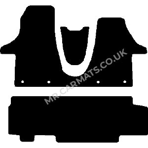 Volkswagen Transporter T6.1 Kombi Van 2019+ Van Mats (single side door, 2+1 rear seat)